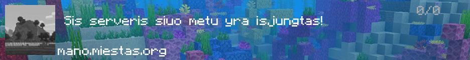 Minecraft miestas banner